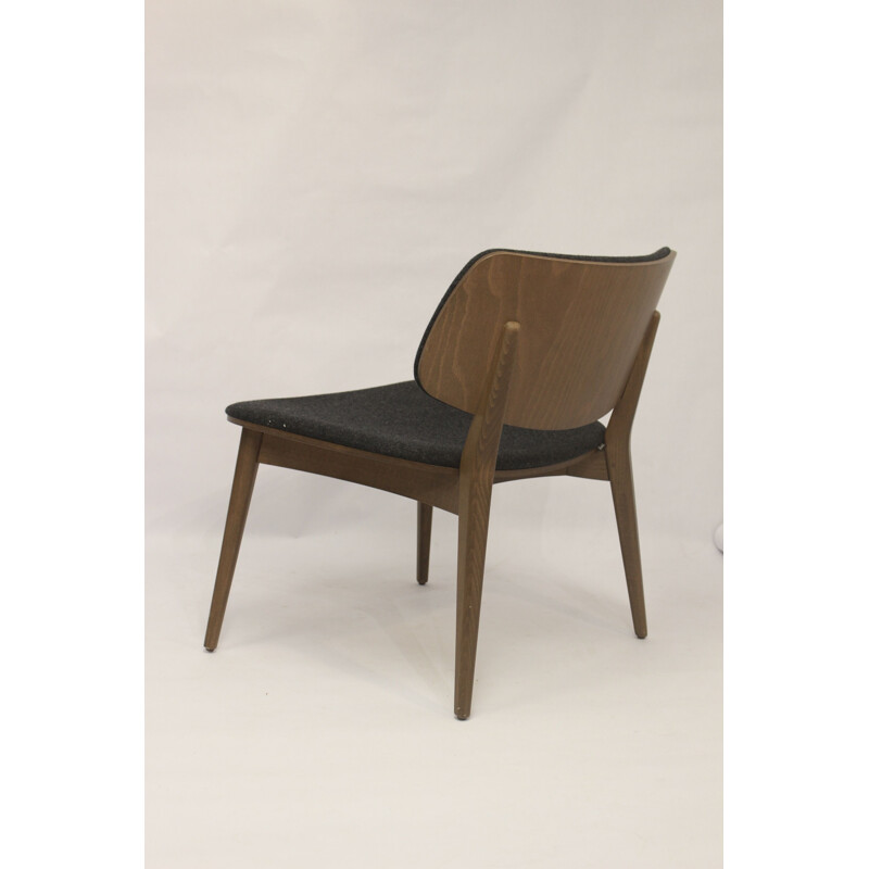 Vintage armchair in beech wood by Emilio Nanni, Italy