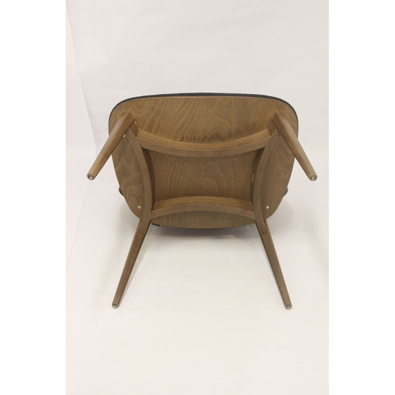 Fauteuil vintage en bois de hêtre par Emilio Nanni, Italie