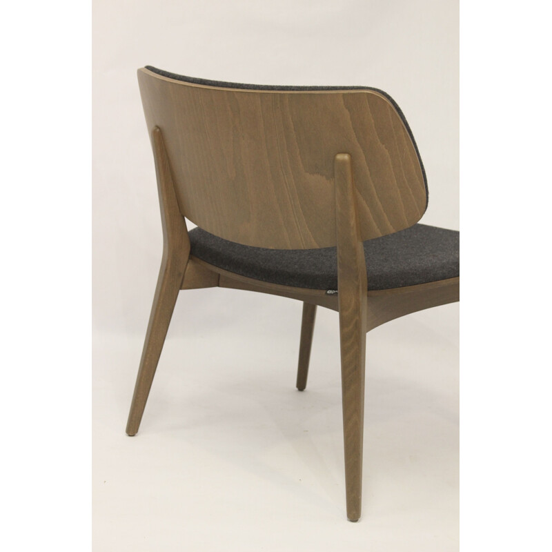 Vintage armchair in beech wood by Emilio Nanni, Italy