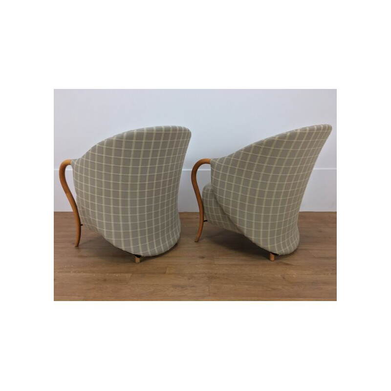 Pair of vintage Cinna armchairs, 1980s