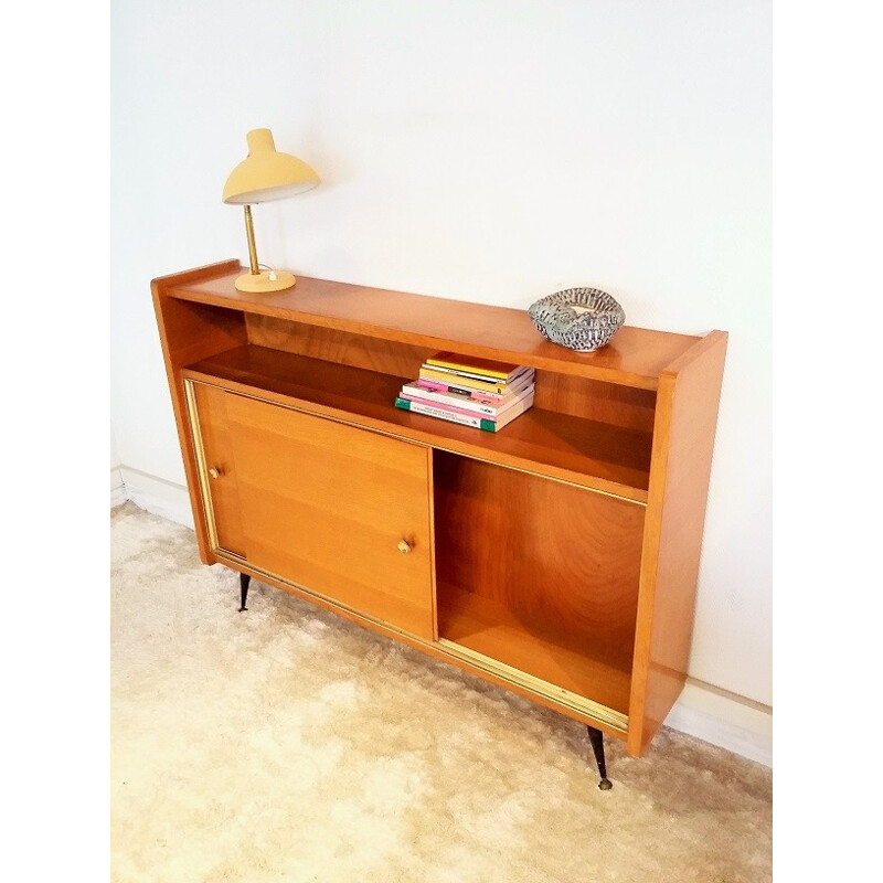Small cabinet in oak with sliding doors - 1950s