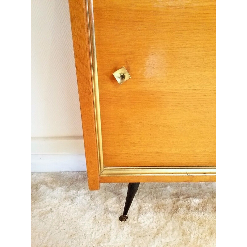 Small cabinet in oak with sliding doors - 1950s