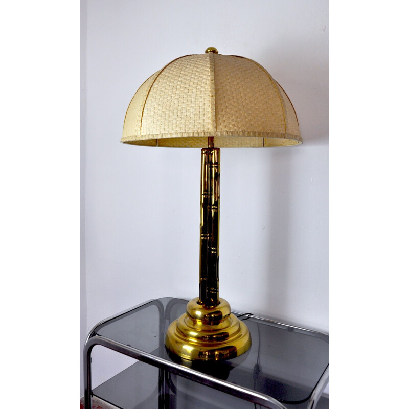 Vintage Regency lamp in brass, France 1970s