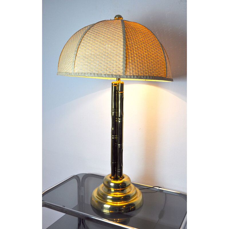 Vintage Regency Lampe aus Messing, Frankreich 1970