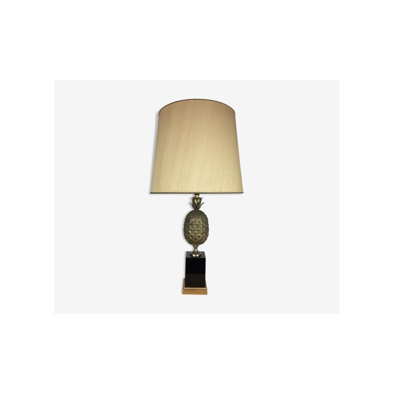 Vintage gouden ananaslamp van Le Dauphin, 1970