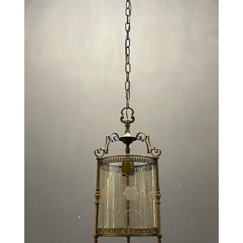 Lampada italiana vintage in bronzo, 1960