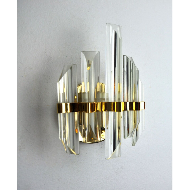 Vintage Venini wall lamp in Murano glass, Italy 1970s