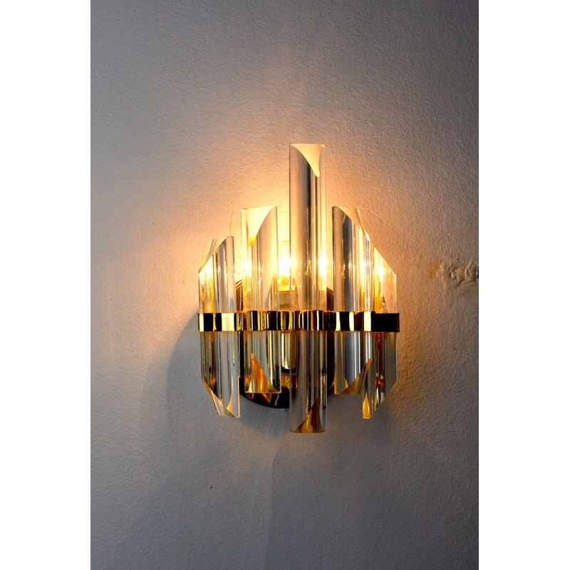 Vintage Venini wall lamp in Murano glass, Italy 1970s