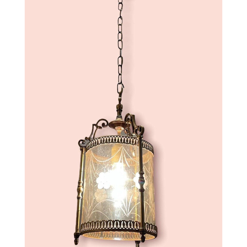 Lampe vintage italienne en bronze, 1960