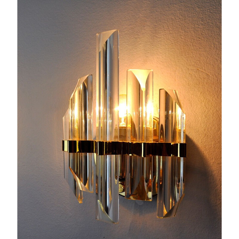 Vintage Venini wall lamp in Murano glass, Italy 1970s