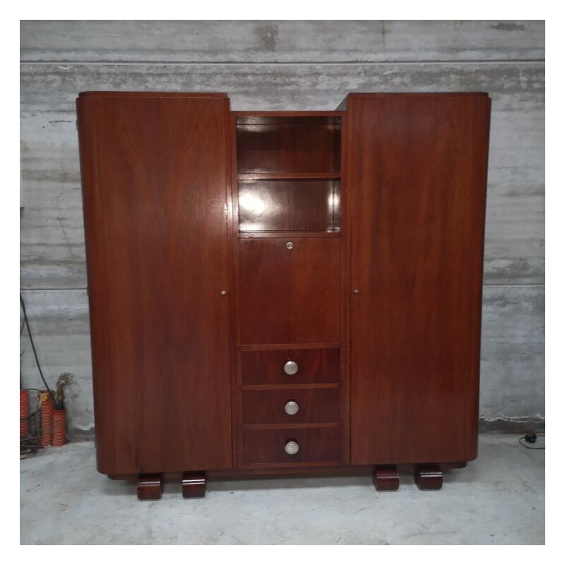 Vintage Art Deco rosewood cabinet by Maison Dominique, 1930 