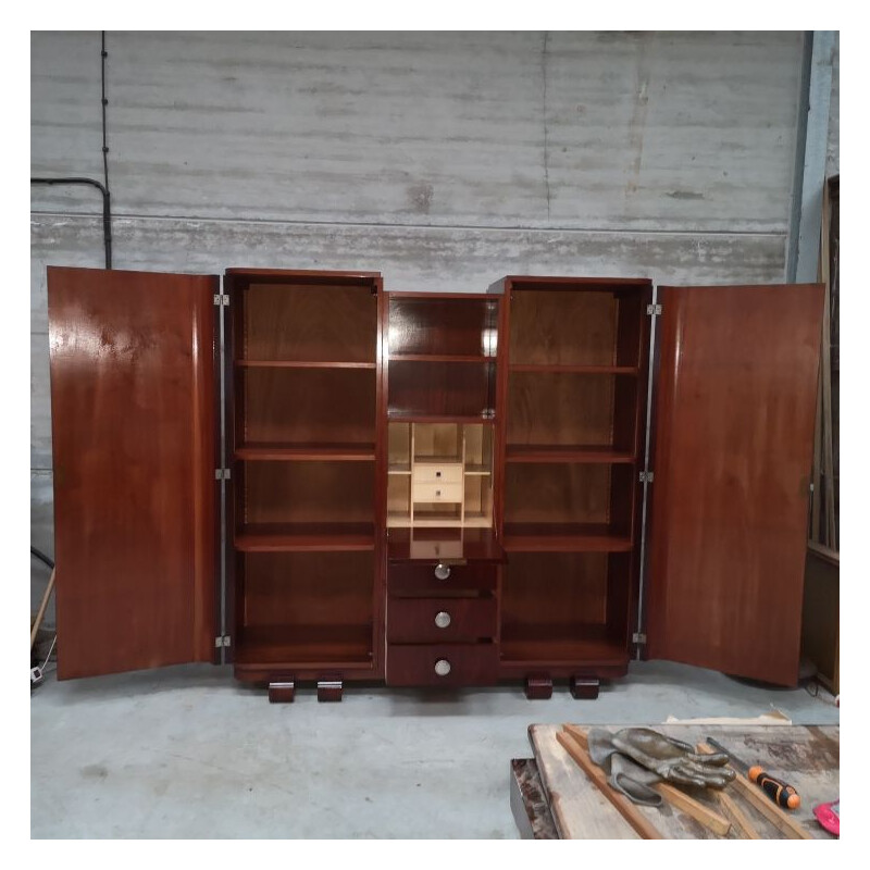 Vintage Art Deco rosewood cabinet by Maison Dominique, 1930 