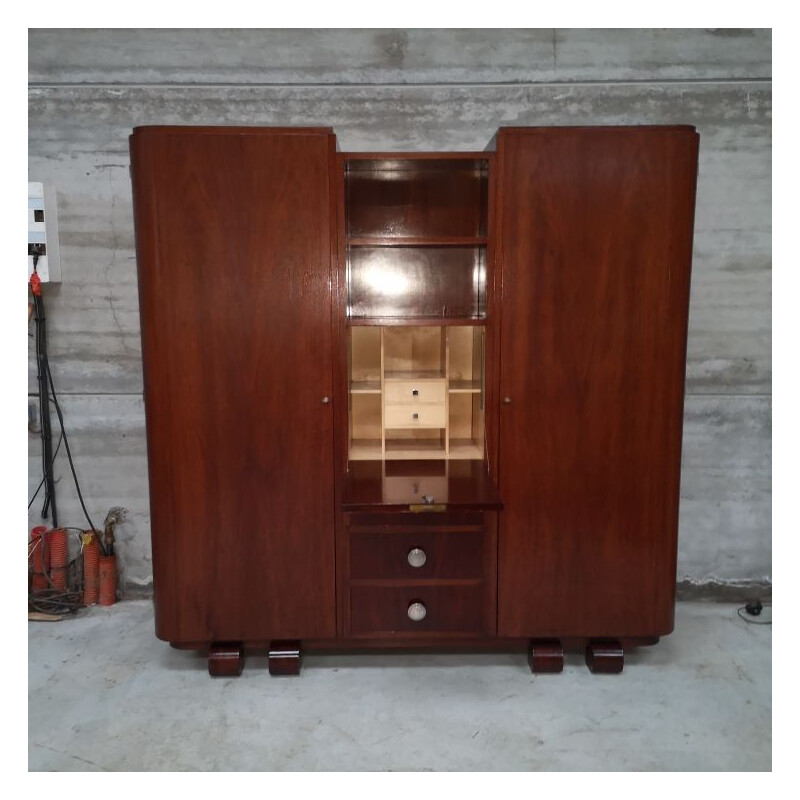 Vintage Art Deco rosewood cabinet by Maison Dominique, 1930 