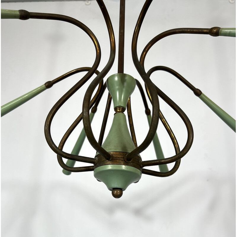 Vintage Sputnik chandelier with 8 arms, Italy 1950s