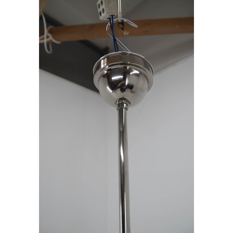 Vintage functionalist chandelier by Jindrich Halabala, 1930s