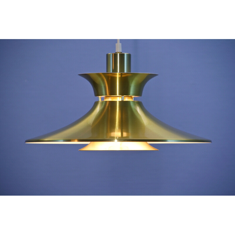 Vintage Danish brass pendant lamp, 1970s