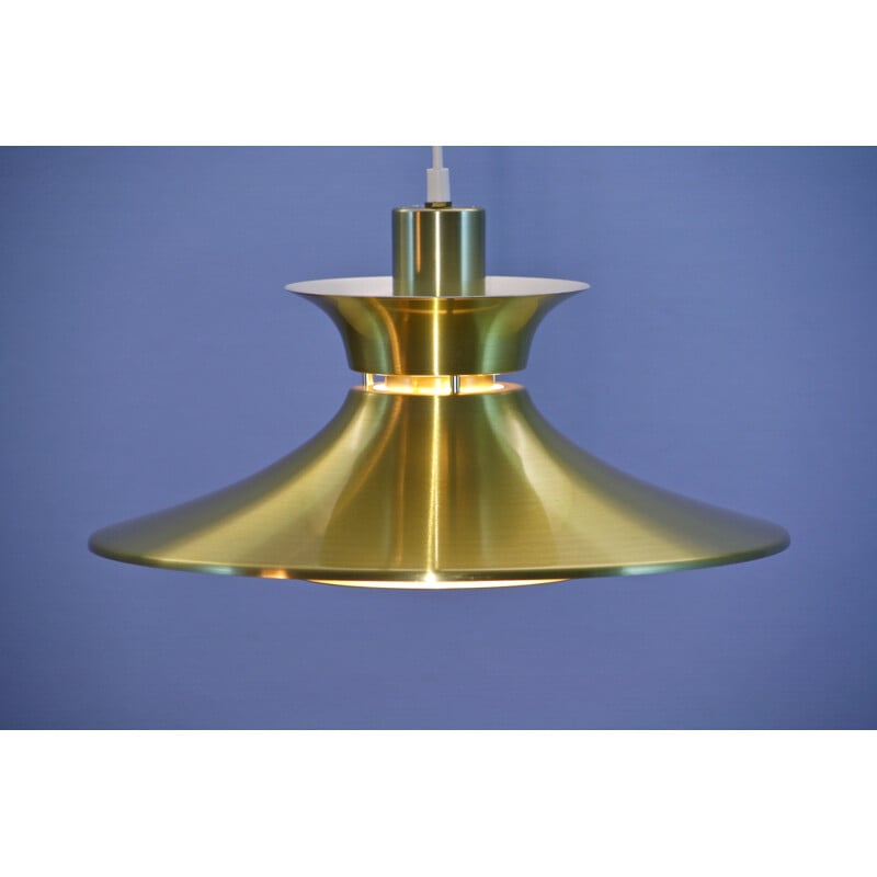 Vintage Danish brass pendant lamp, 1970s