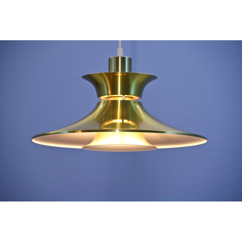 Vintage Danish brass pendant lamp, 1970s