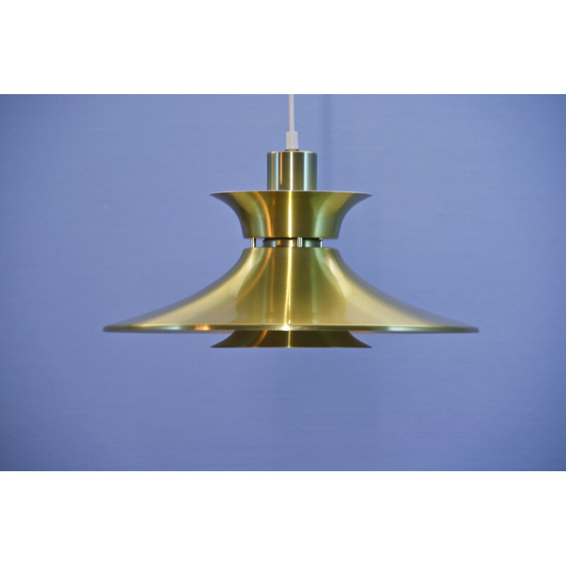 Vintage Danish brass pendant lamp, 1970s