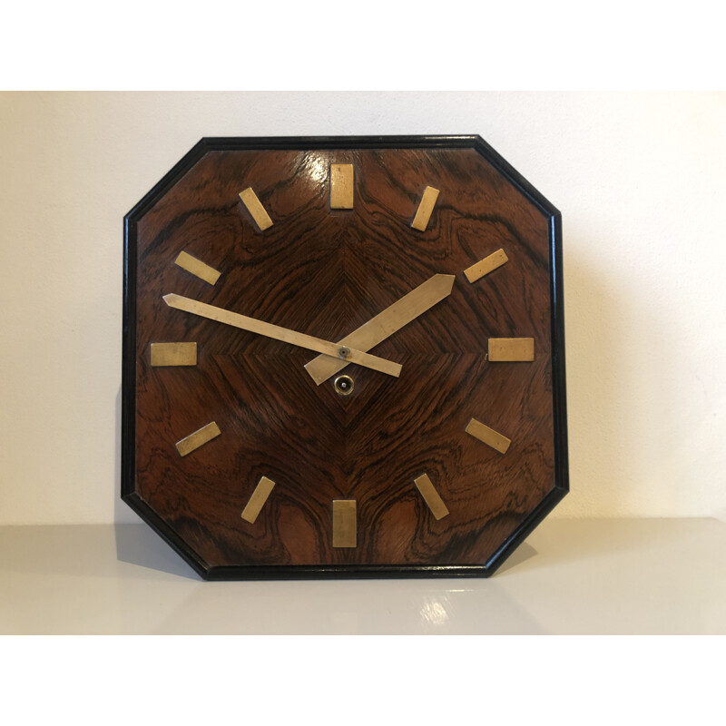 Vintage wooden wall clock, Germany 1930s