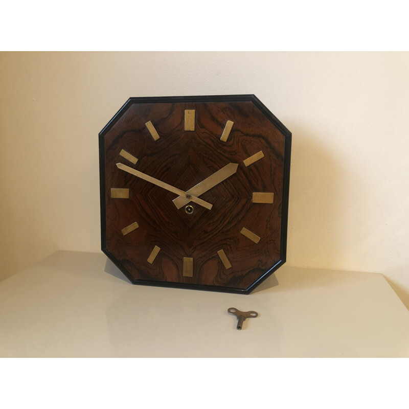 Vintage wooden wall clock, Germany 1930s