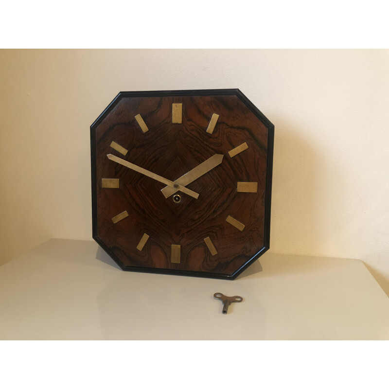 Vintage-Wanduhr aus Holz, Deutschland 1930