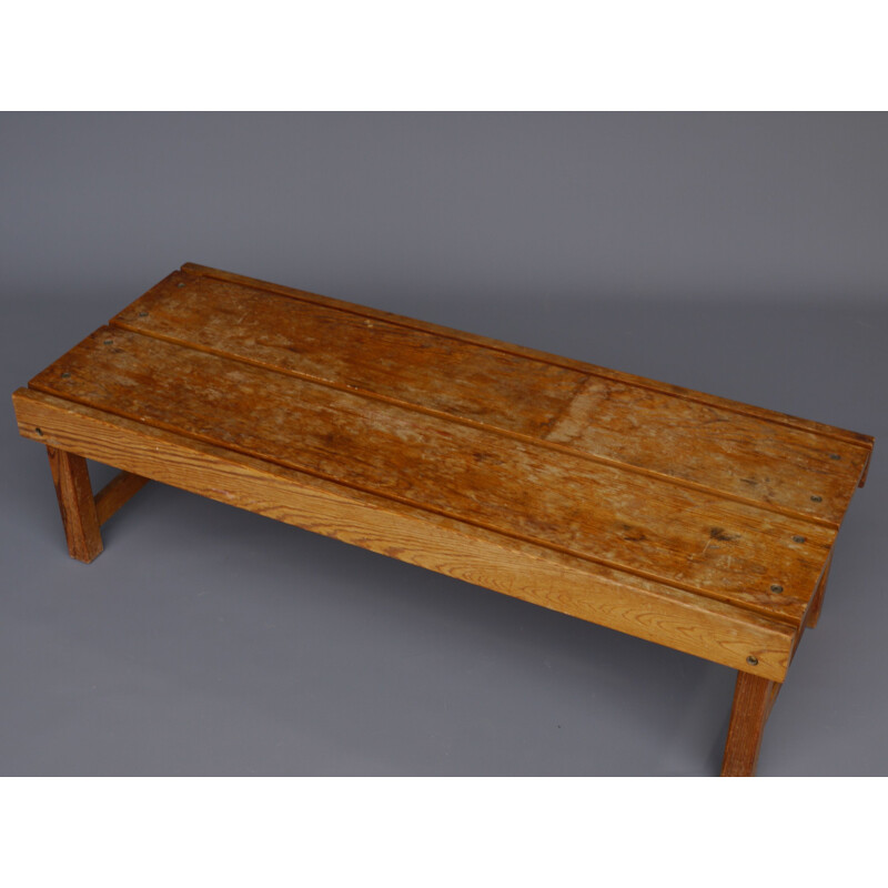 Scandinavian vintage pine coffee table, 1950s