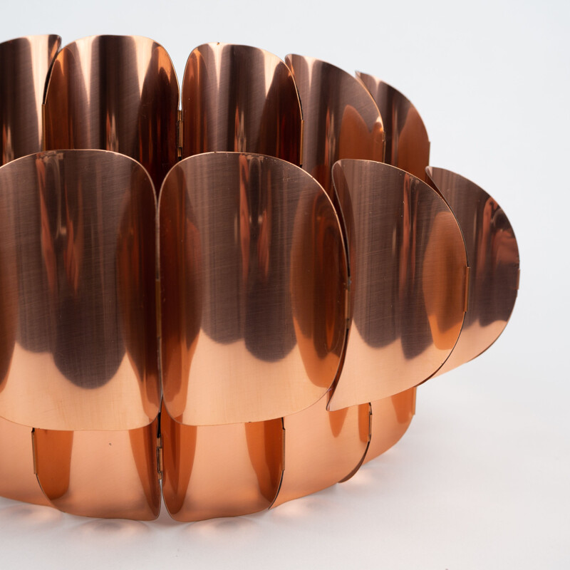 Vintage Swedish copper Temde pendant lamp by Thorsten Orrling for Hans-Agne Jakobsson, 1960s