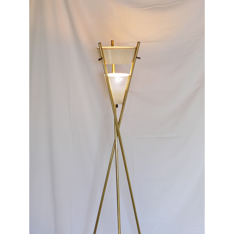 Mid century floor lamp, Gerald THURSTON - 1950s