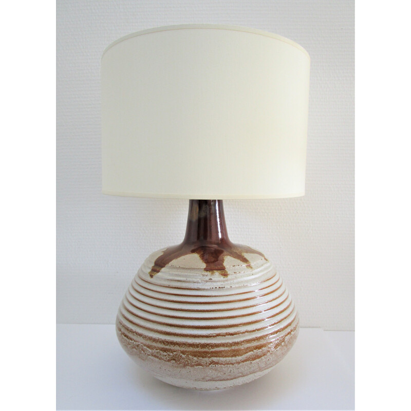 Italian vintage lamp in glazed ceramic, 1970s