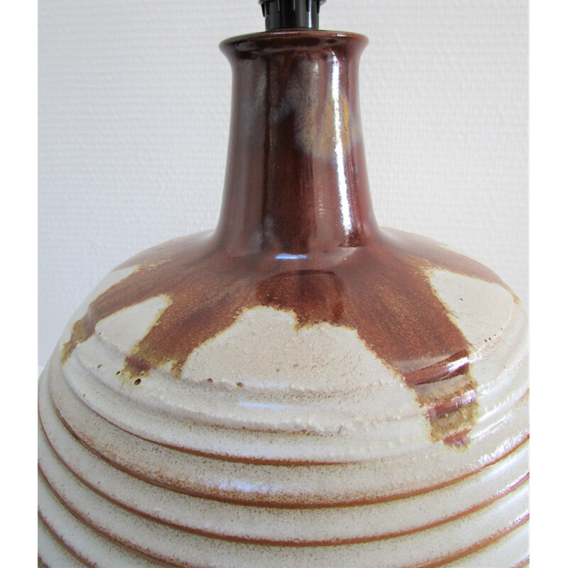 Italian vintage lamp in glazed ceramic, 1970s