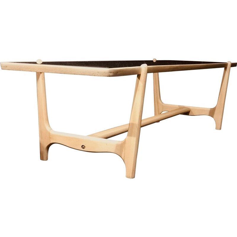 Mid-bentury beechwood coffee table