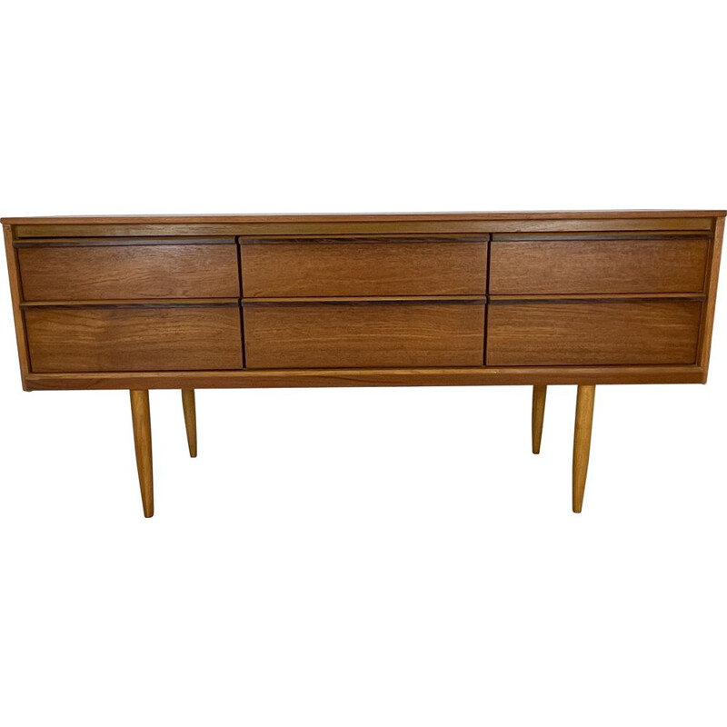 Vintage teak sideboard by Frank Guille for Austinsuite, England 1960s