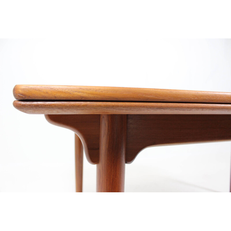 Rectangular extentable Omann Jun dining table in teak, Gunni OMANN - 1960s