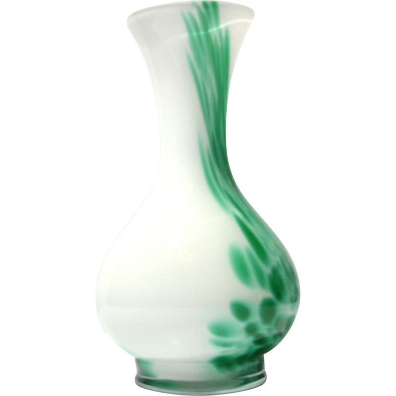 Vintage glass vase by Carlo Moretti for Empoli Opaline Florence, Italy 1970s