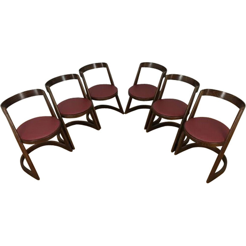 Set of 6 vintage chairs by Baumann Halfa, 1970