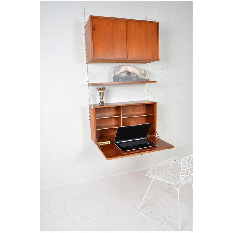 Scandinavian vintage teak shelf, 1960s