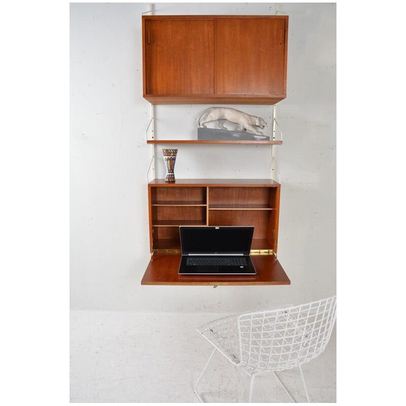 Scandinavian vintage teak shelf, 1960s