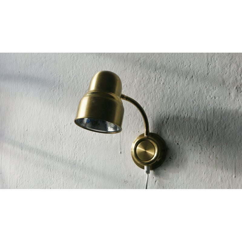 Vintage brass wall lamp by Ewa Belysning, Sweden 1960