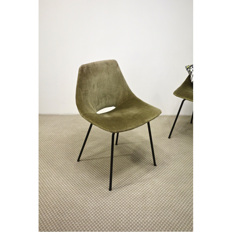 Set of 6 vintage Amsterdam chairs by Pierre Guariche for Steiner, 1954