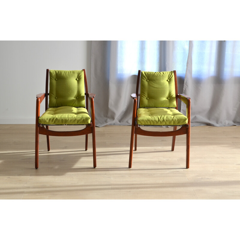 Pair of "FS106" armchairs, Pierre GUARICHE - 1950s