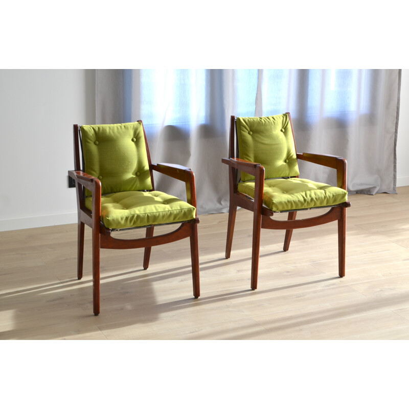 Pair of "FS106" armchairs, Pierre GUARICHE - 1950s