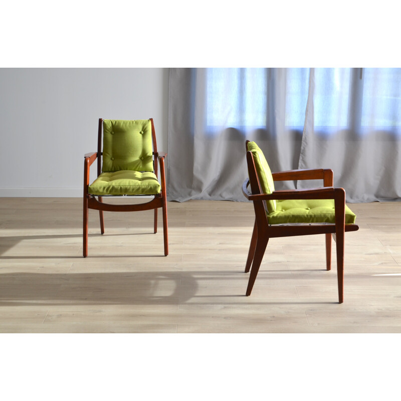 Paire de fauteuils "FS106", Pierre GUARICHE - 1950
