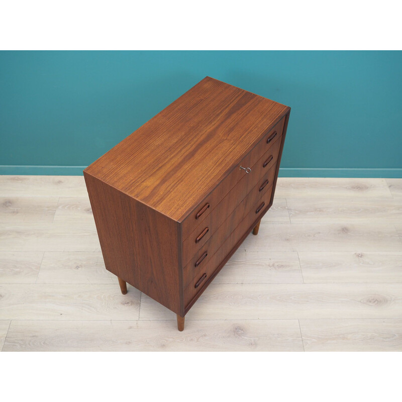 Teak vintage chest of drawers, Denmark 1970s