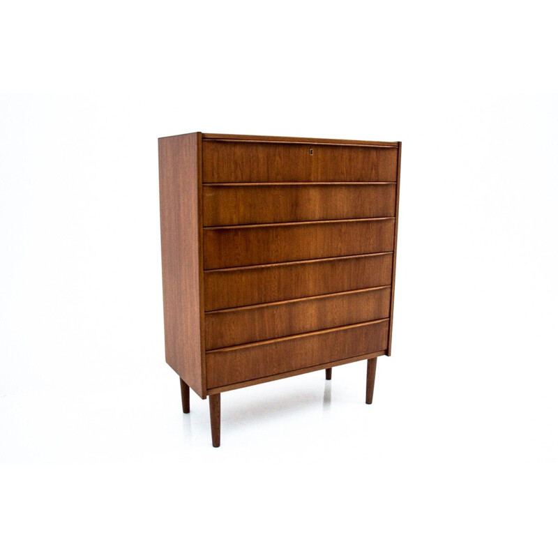 Vintage wood chest of drawers, Denmark 1960