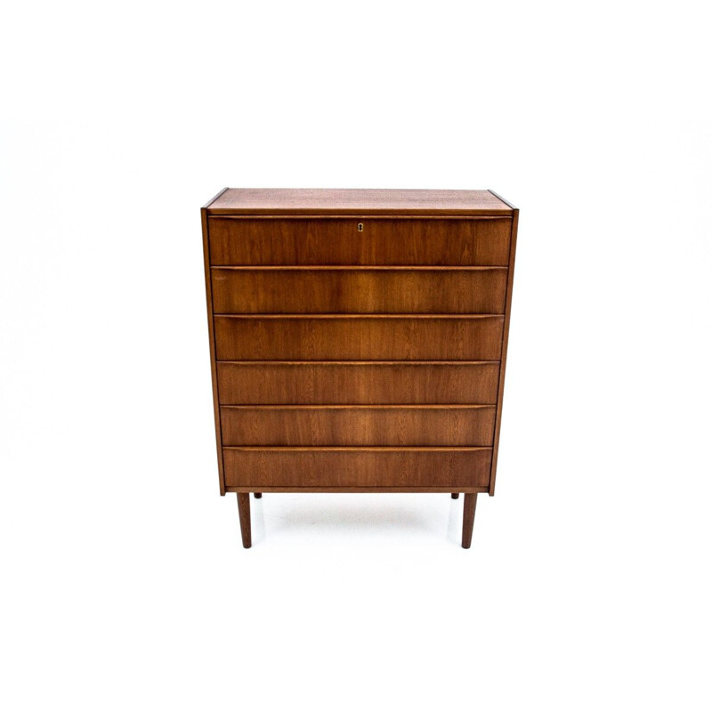 Vintage wood chest of drawers, Denmark 1960