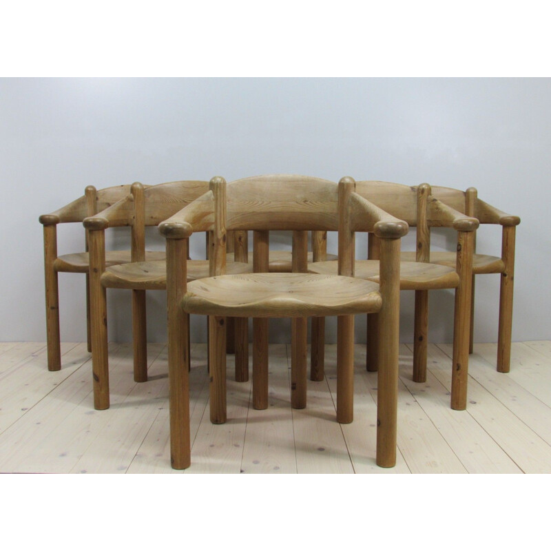 Set of 6 vintage chairs by Rainer Daumiller for Hirtshals Savværk, Denmark 1970s