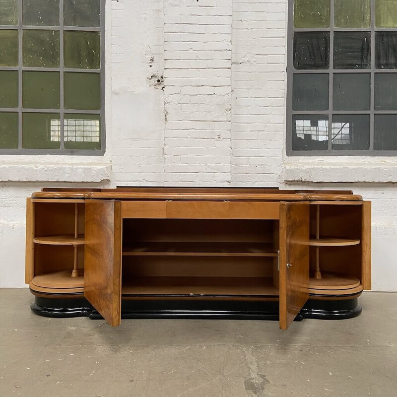 Vintage walnut highboard by Jindřich Halabala for Up závody, Czechoslovakia 1930