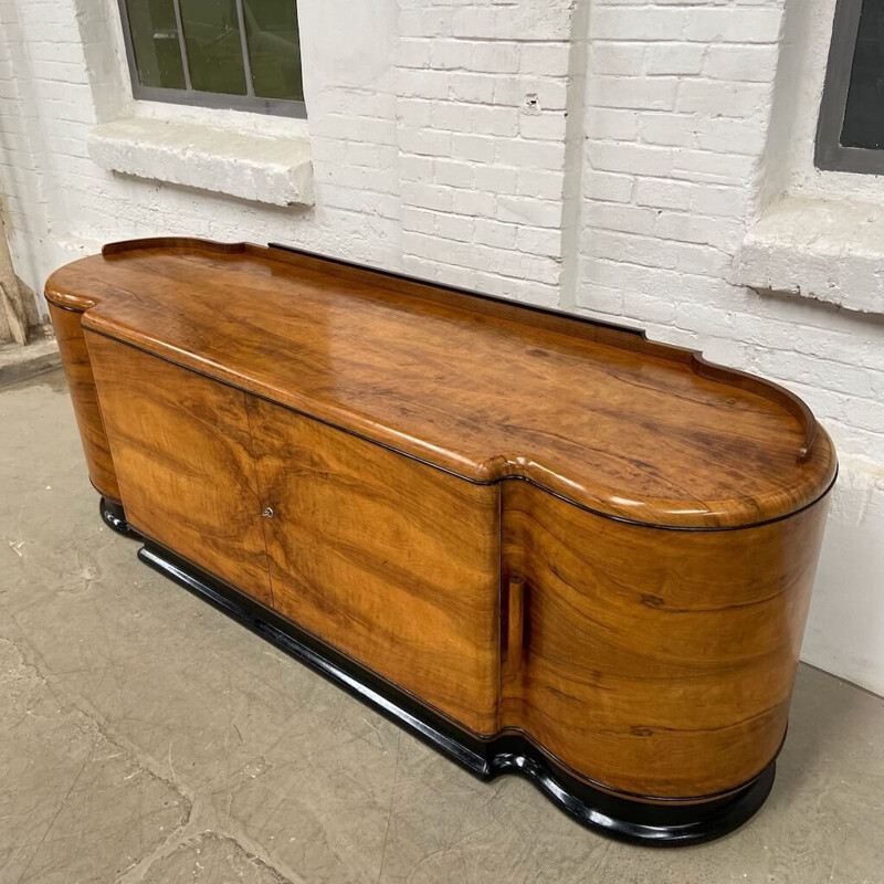 Vintage walnut highboard by Jindřich Halabala for Up závody, Czechoslovakia 1930