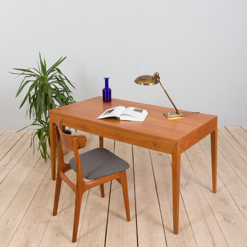 Scrivania vintage in teak di Severin Hansen per Haslev Denmark, 1960